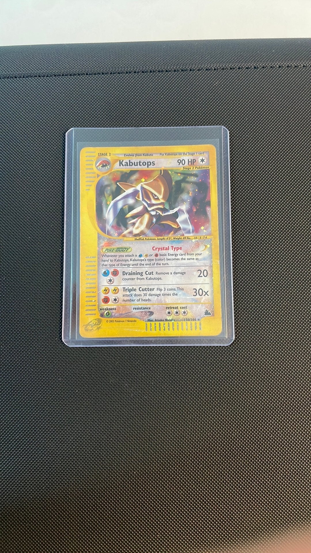 skyridge kabutops 150/144, Hobby en Vrije tijd, Verzamelkaartspellen | Pokémon, Ophalen of Verzenden, Zo goed als nieuw, Losse kaart