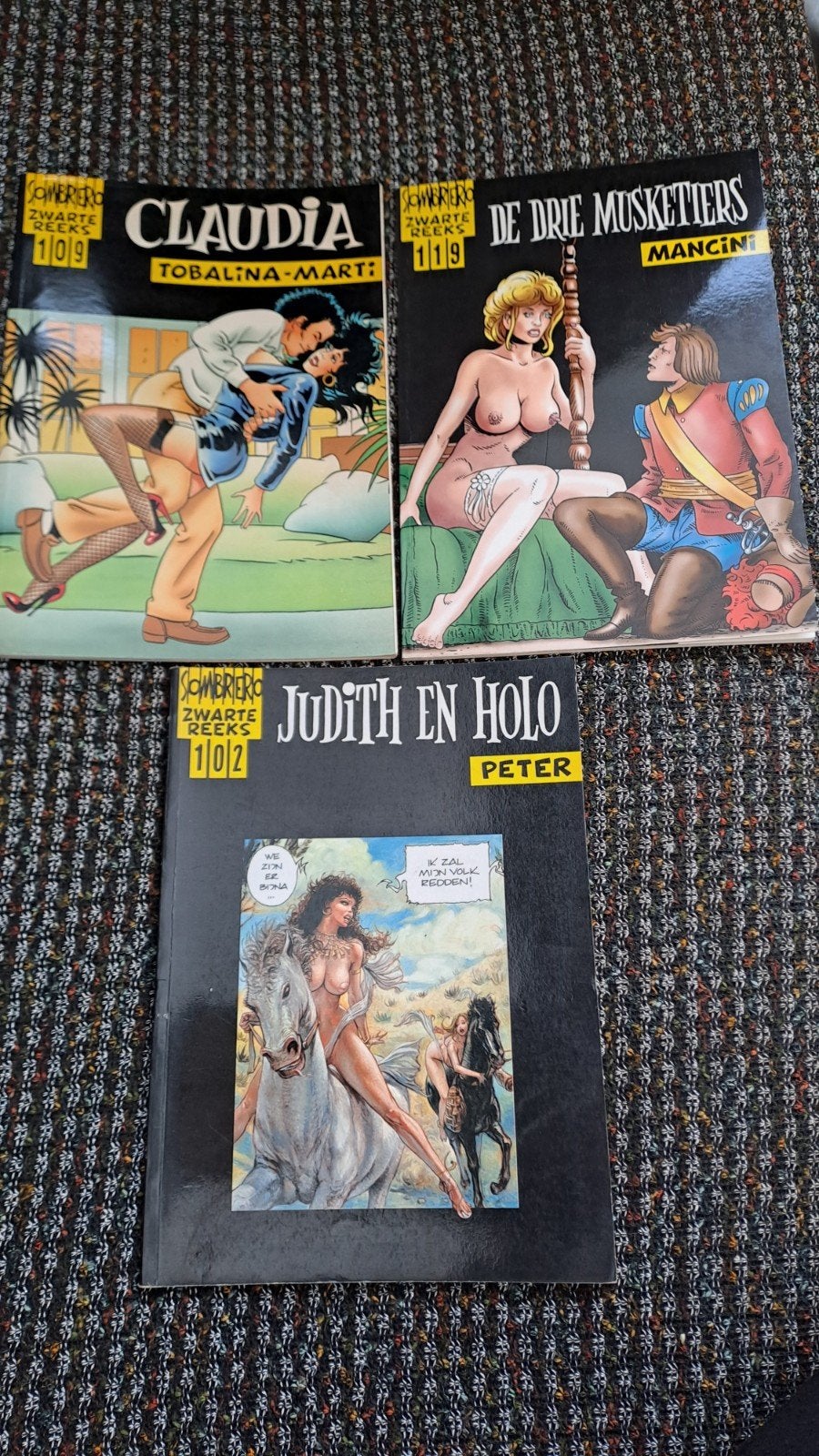 Sombrero Zwarte Reeks - Claudia, De Drie Musketiers, Judith, Boeken, Meerdere stripboeken, Ophalen of Verzenden, Gelezen, Diverse auteurs