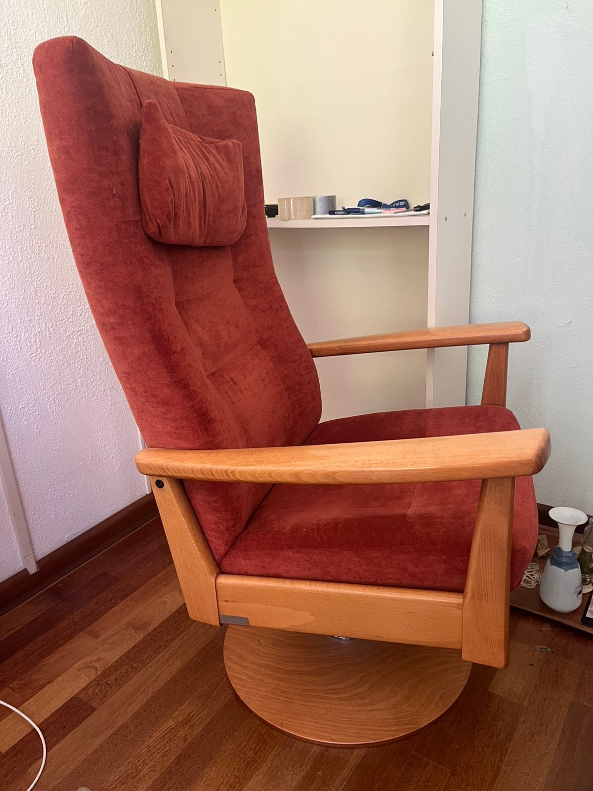 Draai fauteuil, Huis en Inrichting, Fauteuils, Ophalen, Gebruikt, Minder dan 75 cm, Stof
