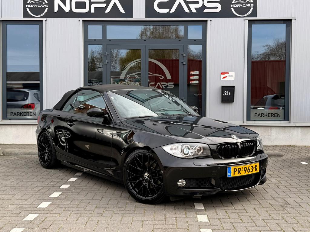 BMW 1-serie Cabrio 118i High Executive|M-PAKKET|LEER|VOL, Auto's, 1-Serie, Achterwielaandrijving, 4 stoelen, Zwart