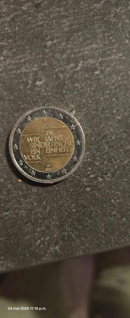 Duitse 2 Euro Herdenkingsmunt 2025 - Eenheid, Postzegels en Munten, Munten | Europa | Euromunten, Ophalen of Verzenden, Duitsland