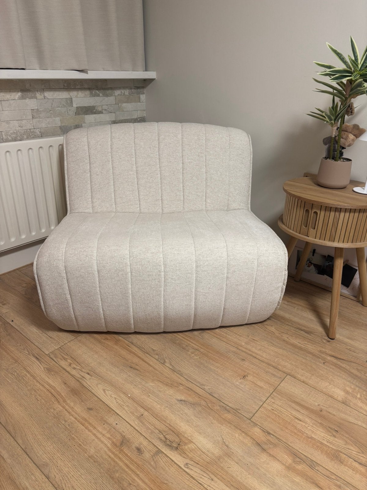Fauteuil Busto Kwantum Creme japandi zgan!, Ophalen, Japandi, Eenpersoons, 75 tot 100 cm