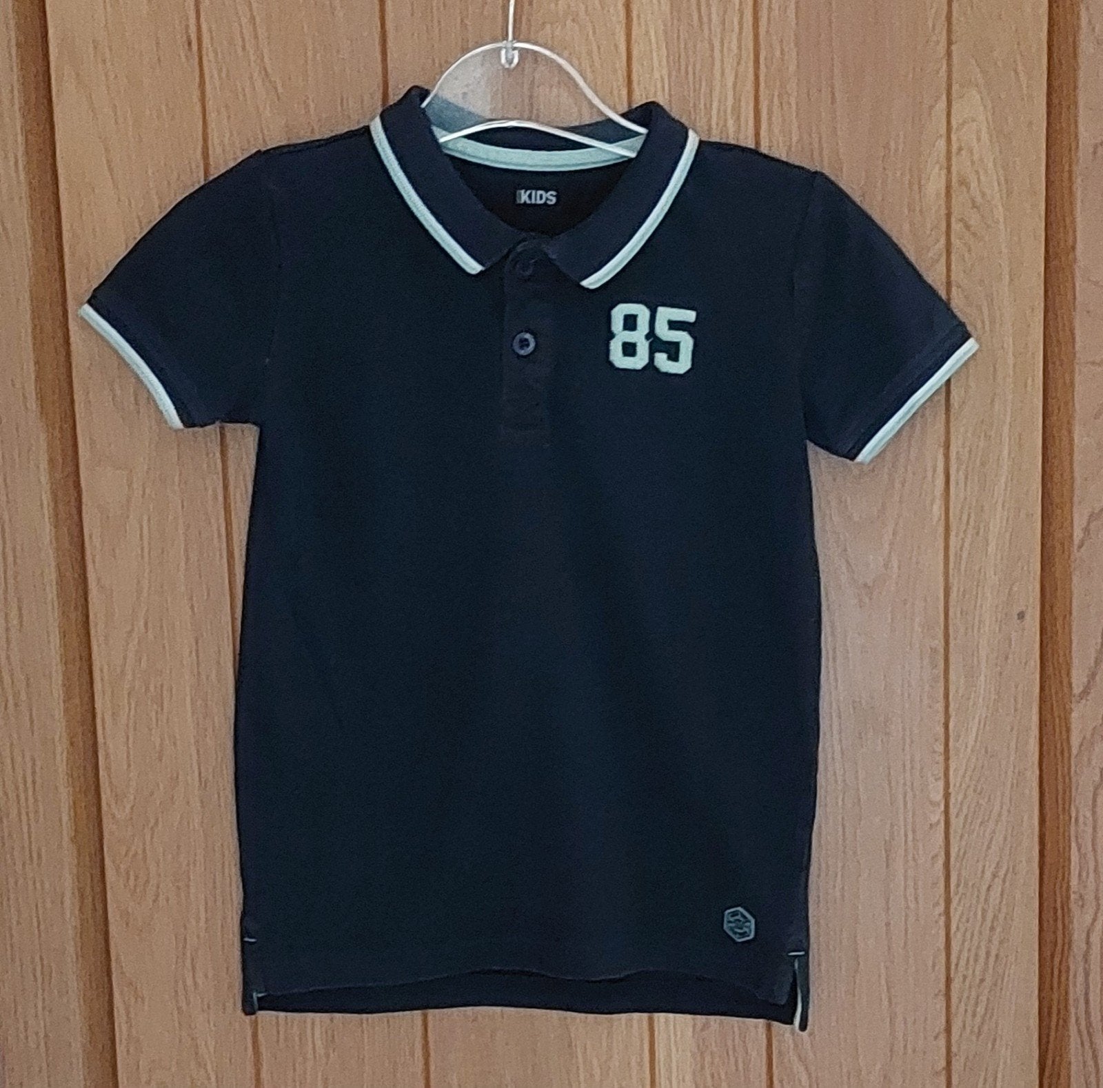 Donkerblauw Europe Kids poloshirt,  maat 122/128, Ophalen, Europe Kids, Zo goed als nieuw, Shirt of Longsleeve