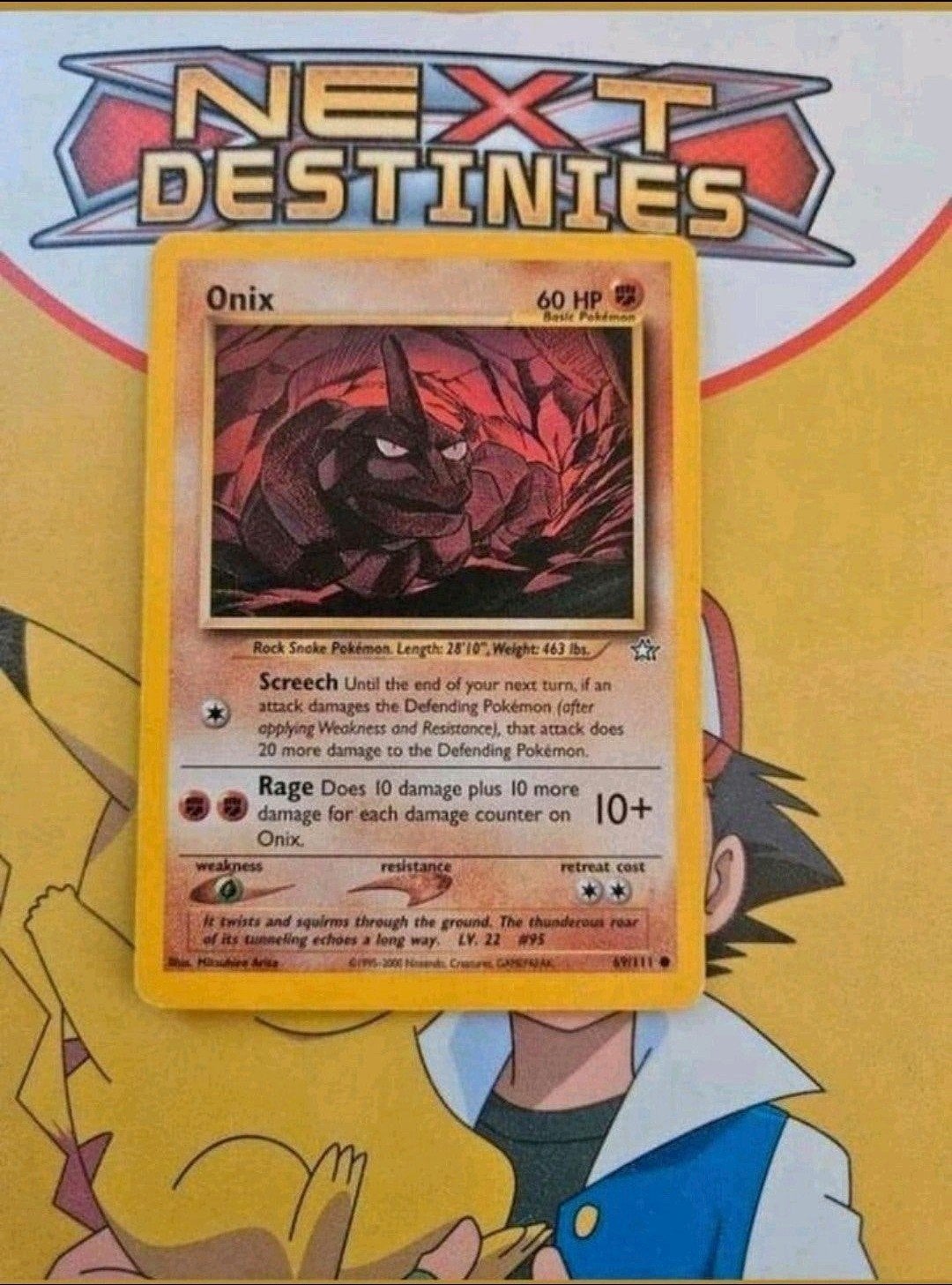 Onix 69/111 Neo Genesis pokemon kaart, Ophalen of Verzenden, Gebruikt, Losse kaart