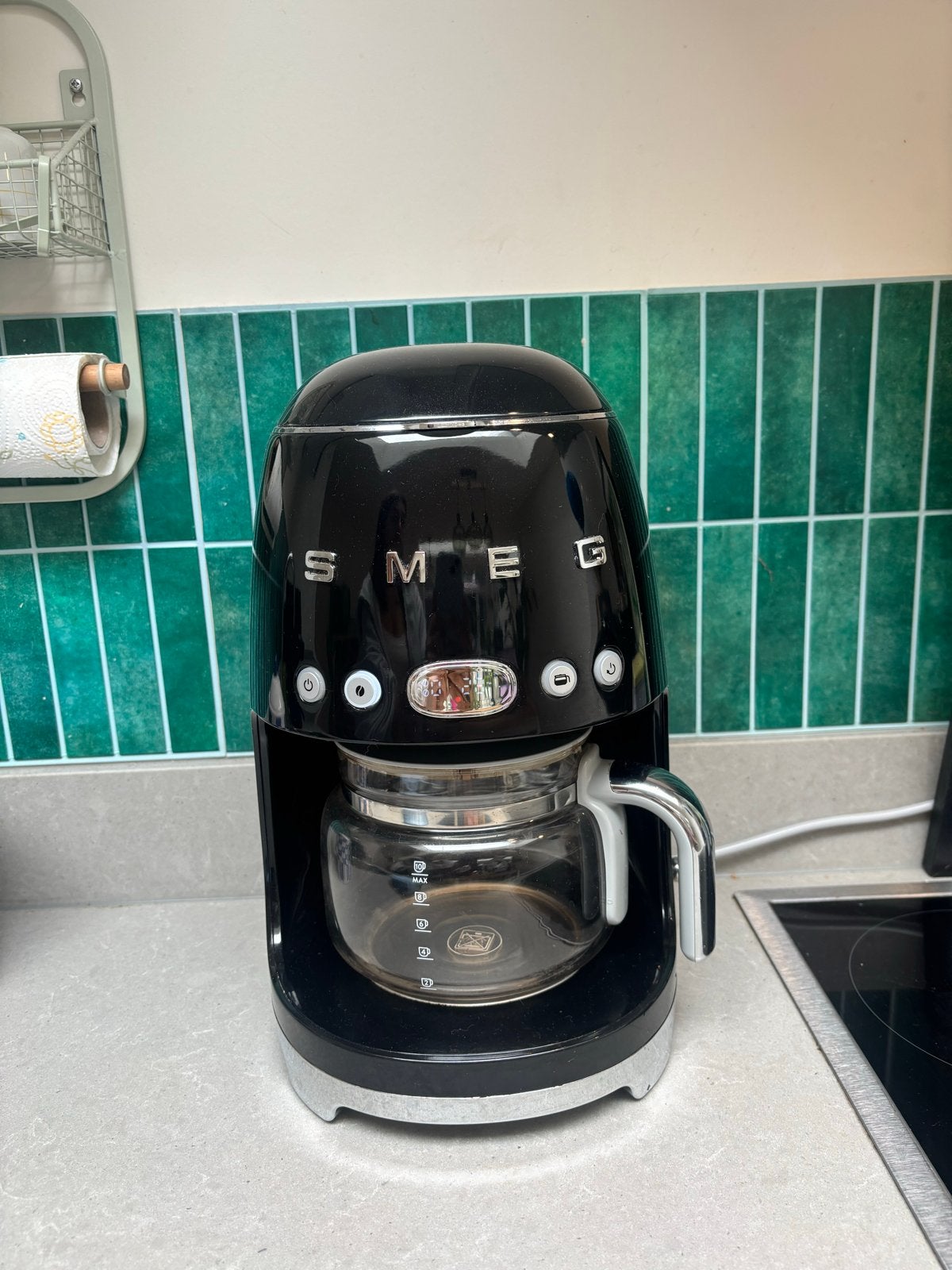 Filter coffee machine SMEG black, Witgoed en Apparatuur, Koffiezetapparaten, 10 kopjes of meer, Ophalen, Zo goed als nieuw, Koffiemachine