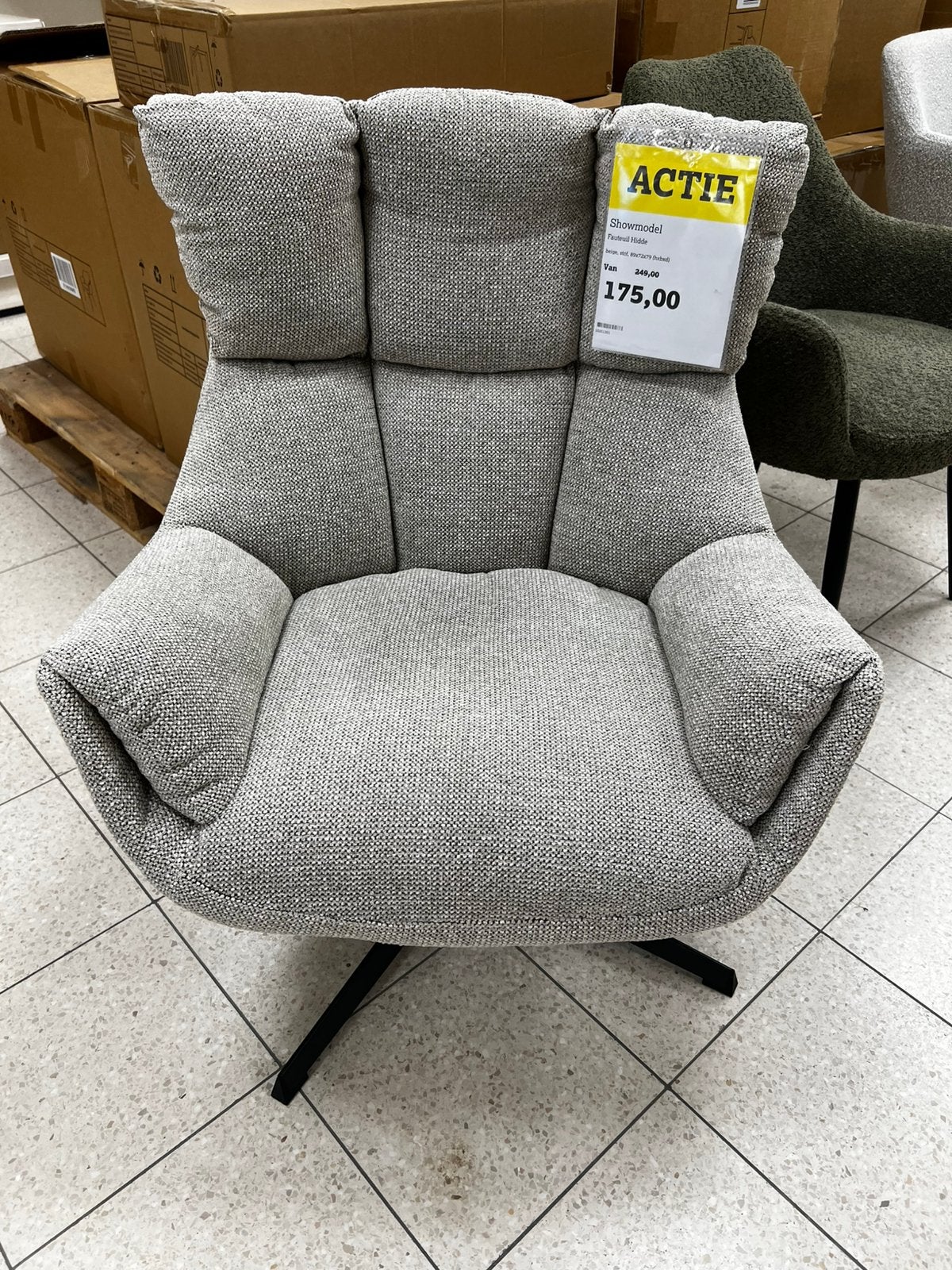 Fauteuil Hidde, Huis en Inrichting, Fauteuils, Nieuw, Stof, 50 tot 75 cm, 75 tot 100 cm, Ophalen