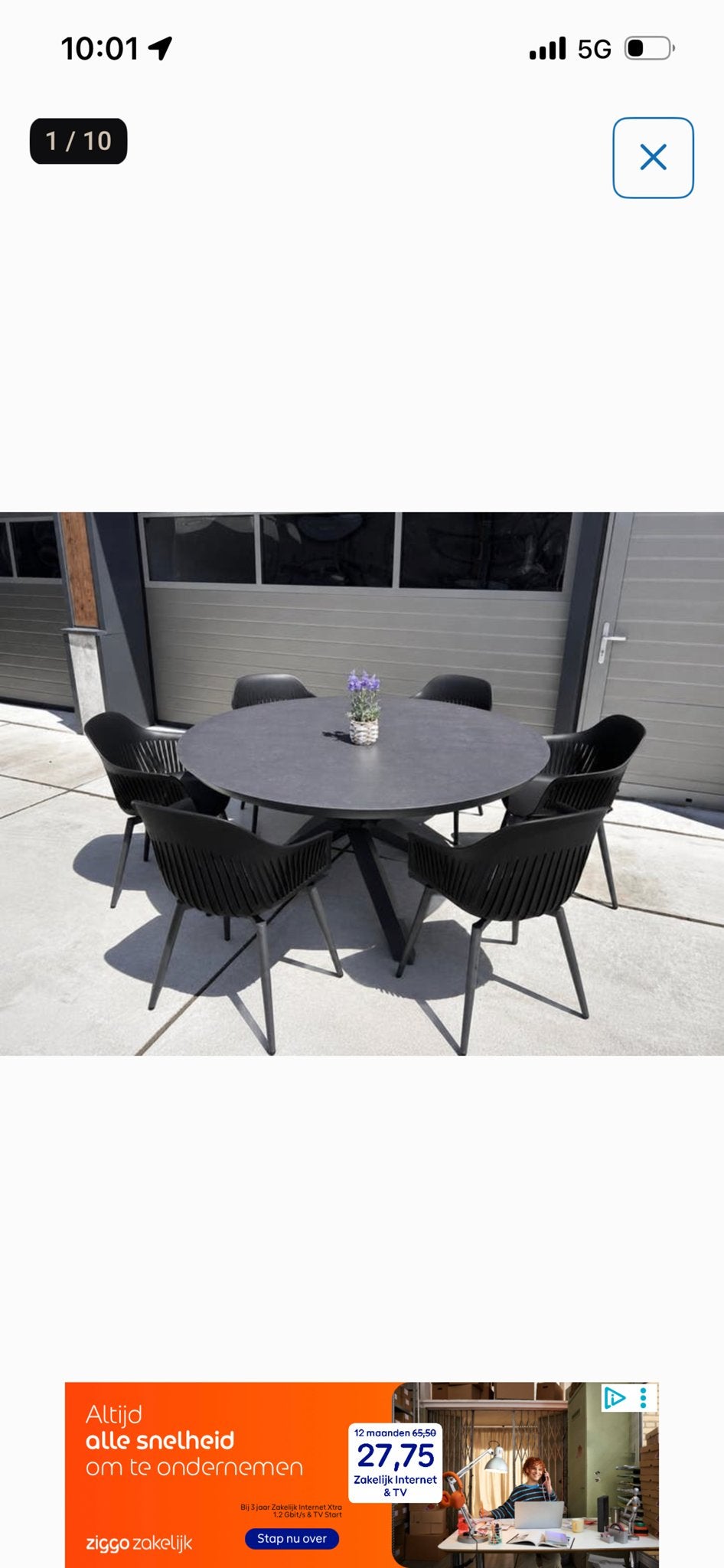 Nieuwe Life Style tuinset: tafel (150cm) + 6 stoelen, Tuin en Terras, Ophalen, ., 6 zitplaatsen, Nieuw