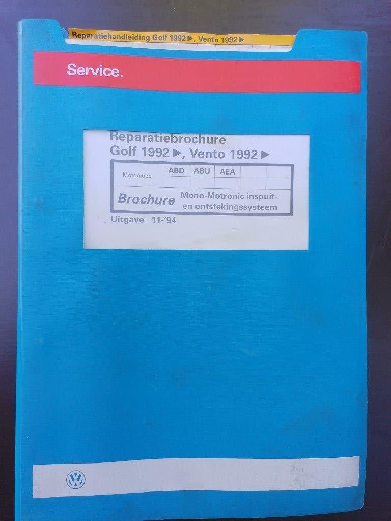 Volkswagen Golf 3 1.4 - 1.6 dealer werkplaatsboek inspuiting, Ophalen of Verzenden, Gelezen, Volkswagen
