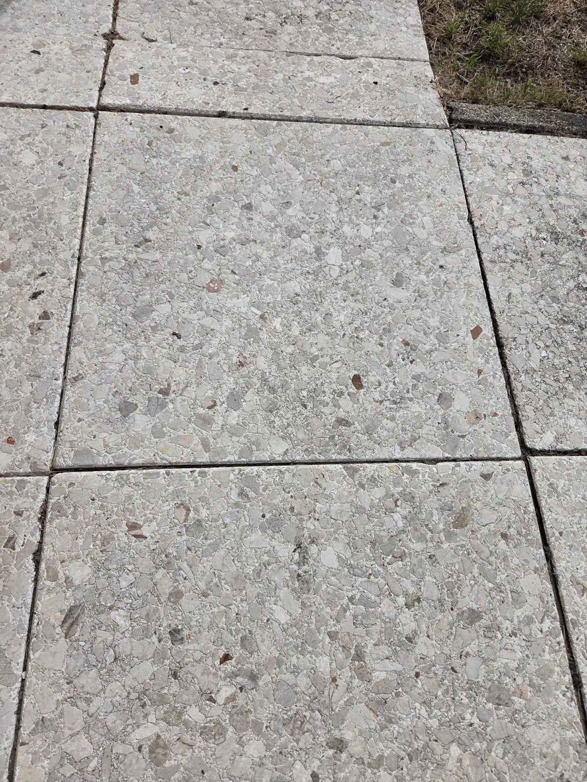 Gebruikte terrastegels marmer wit 50x50 cm, Tuin en Terras, Tegels en Klinkers, Ophalen, Gebruikt, 10 m² of meer, Grind
