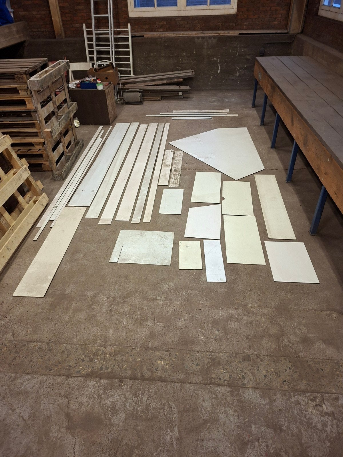 Restant witte Trespa platen en stroken, Ophalen, Gebruikt, Minder dan 25 mm, Overige typen
