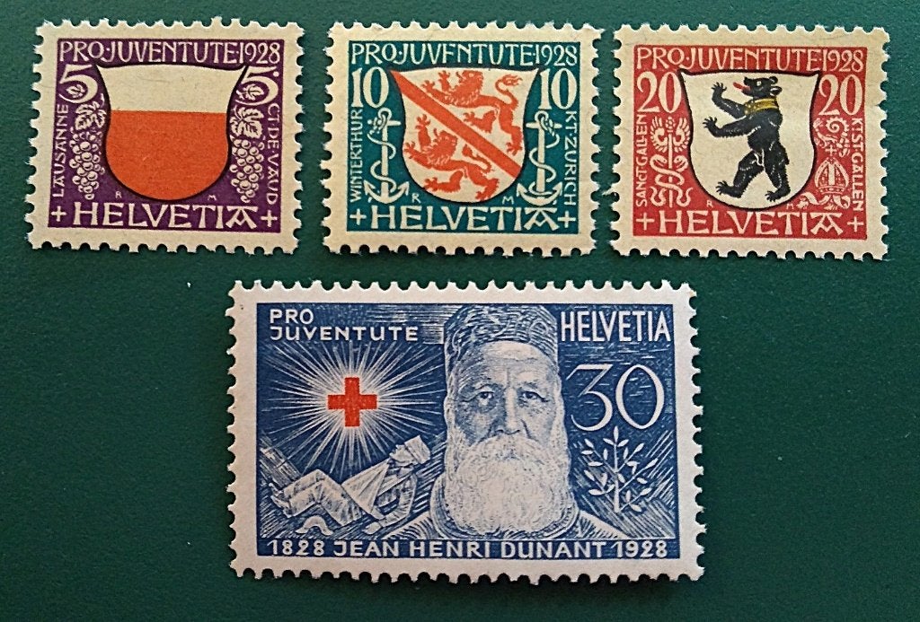 Zwitserland : Pro Juventute 1928 postfris/ongebruikt 229-232, Verzenden