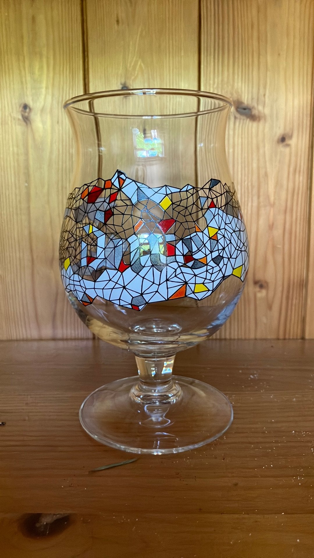 Duvel bokaal Philippe Delongnie 2012, Verzamelen, Biermerken, Ophalen of Verzenden, Zo goed als nieuw, Glas of Glazen, Duvel