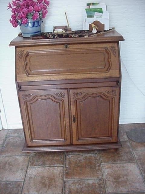 Goed onderhouden eiken secretaire, Ophalen, Gebruikt, Tijdloos