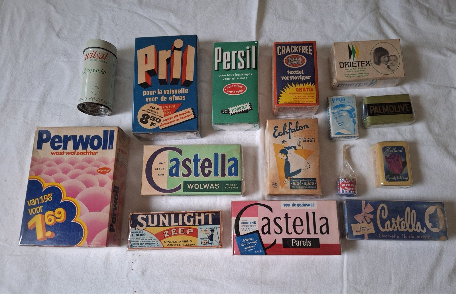 15 oude verpakkingen, zie de foto's., Ophalen, Gebruikt
