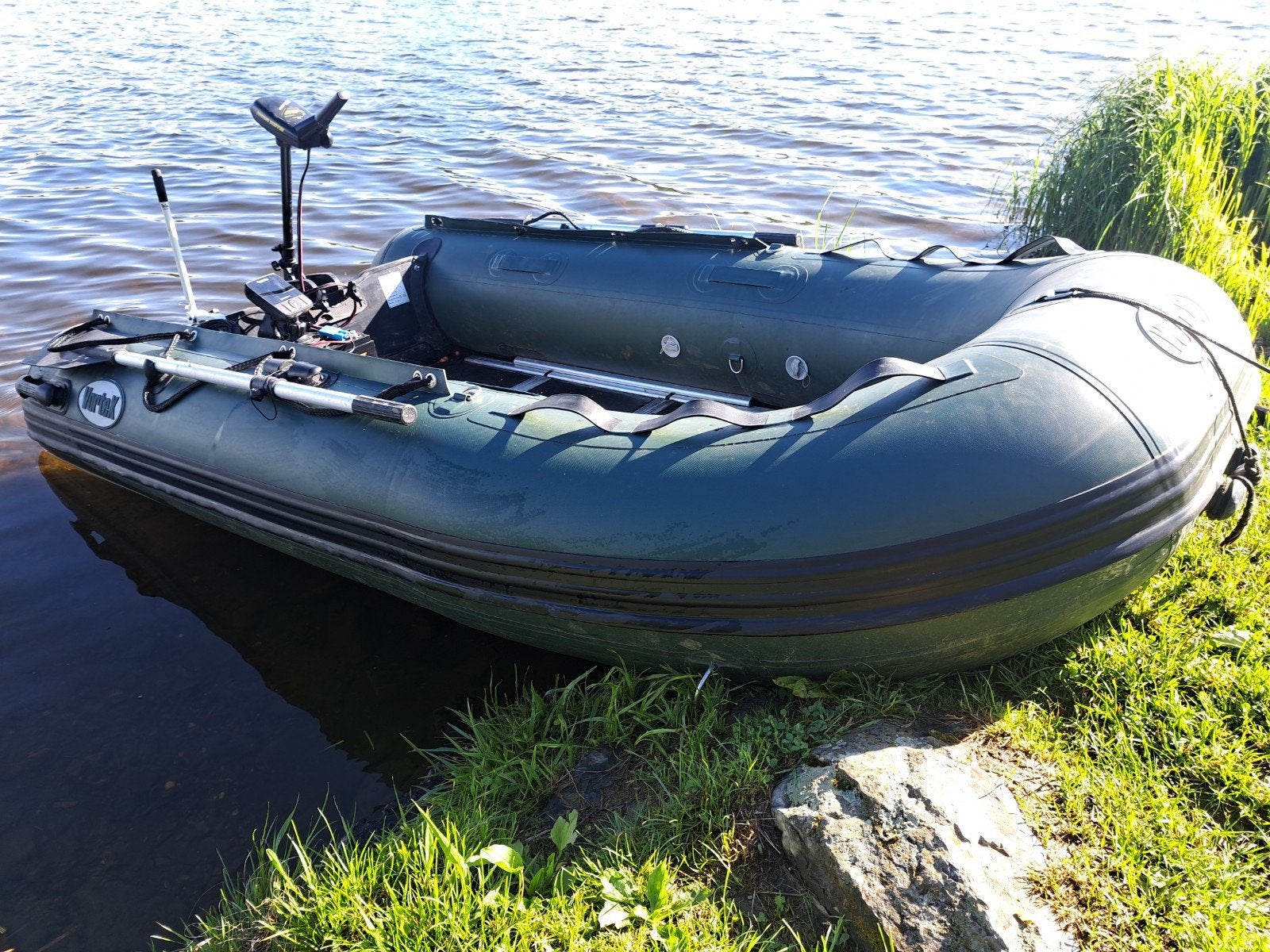 Vortex 285 Deluxe rubberboot met harde bodem en peddels, Ophalen of Verzenden, Gebruikt