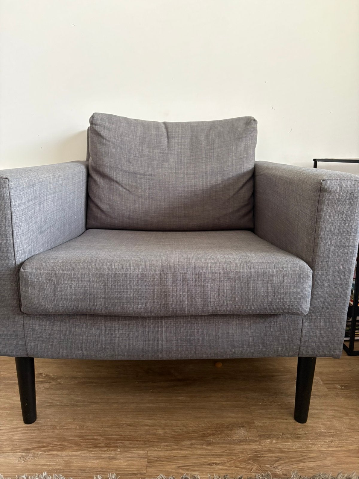 Fauteuil ikea antraciet, Ophalen, Zo goed als nieuw, 75 tot 100 cm, 50 tot 75 cm