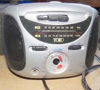 Yoko Radio met Cassette Deck - Werkt Goed, Ophalen of Verzenden, Gebruikt, Radio
