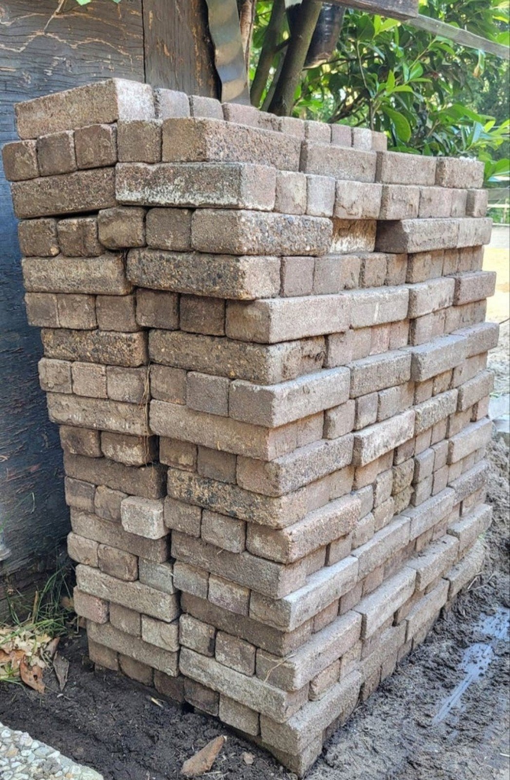 Getrommelde betonklinkers waalformaat+/- 400 stuks, gebruikt, Tuin en Terras, Tegels en Klinkers, Ophalen, Gebruikt, Klinkers