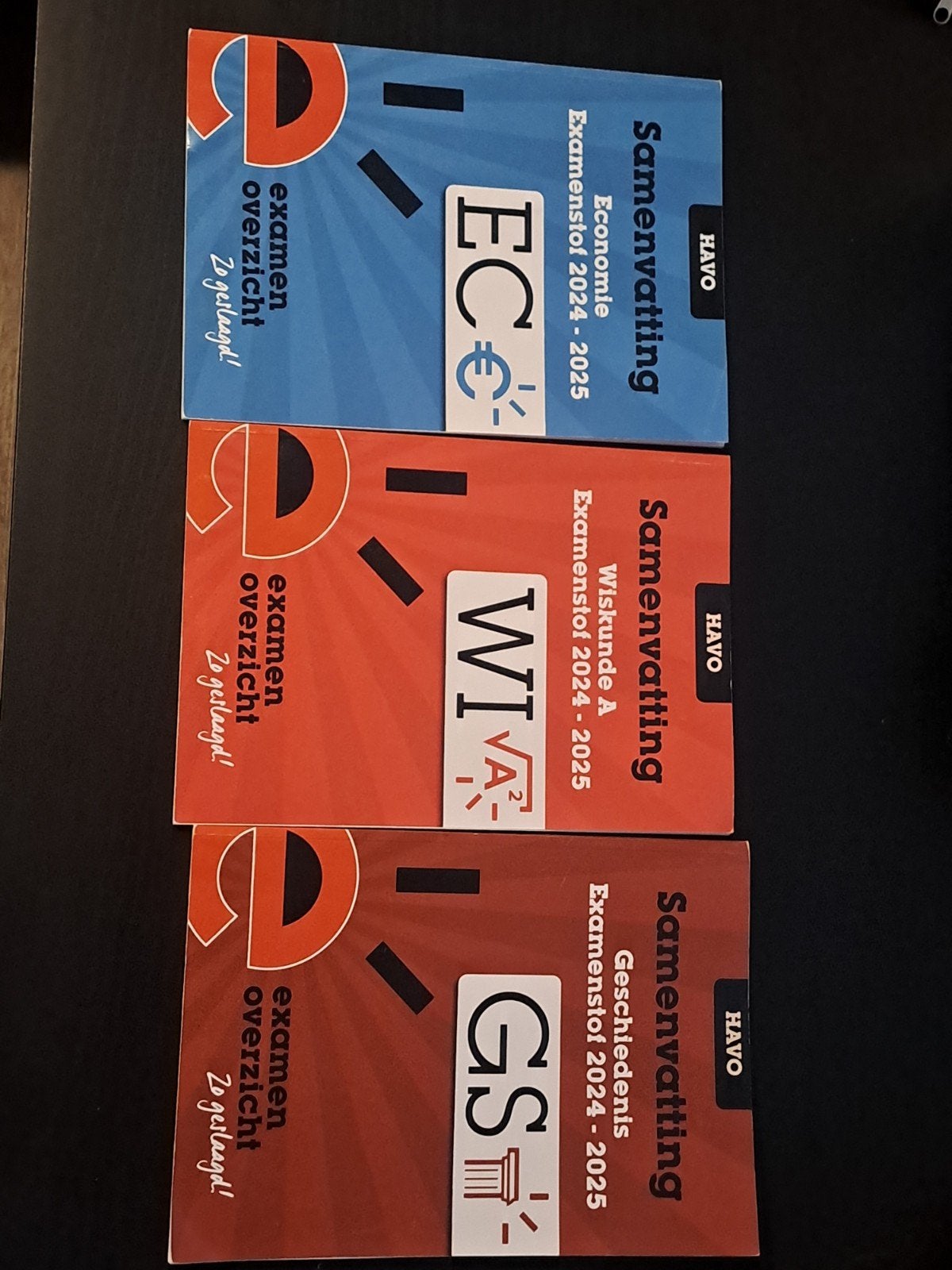 Examenstof HAVO Economie, Wiskunde A, Geschiedenis, Ophalen, Zo goed als nieuw, HAVO, Economie