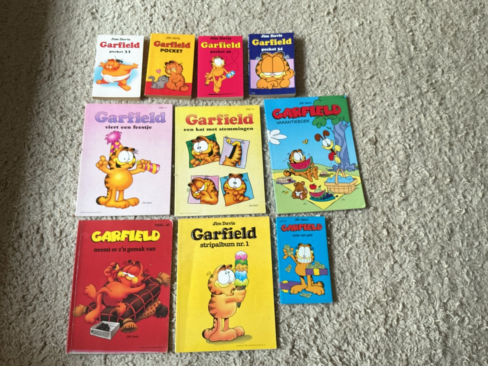 Garfield stripboeken collectie - 10 stuks opbr giro 555, Meerdere stripboeken, Ophalen of Verzenden, Gelezen