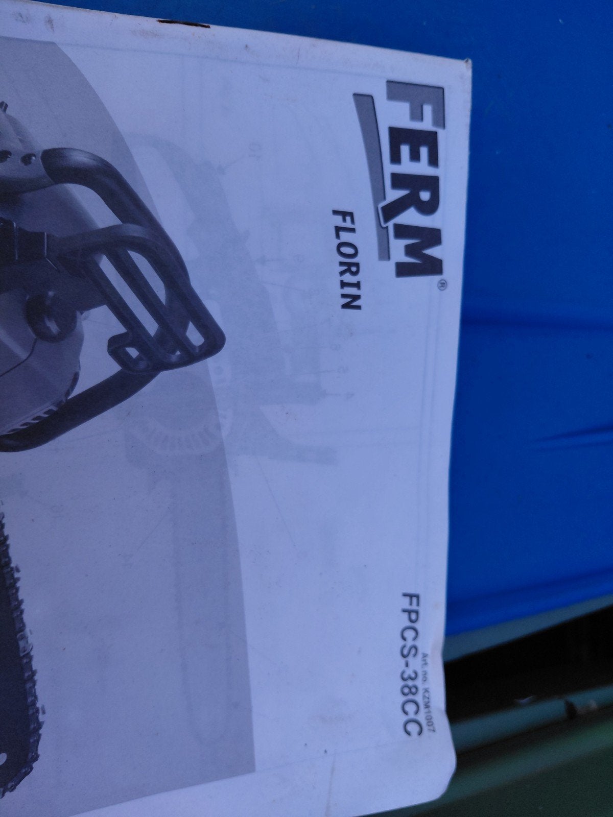 Benzine kettingzaag merk Ferm florijn., Tuin en Terras, Ophalen, Gebruikt, Overige soorten, FERM