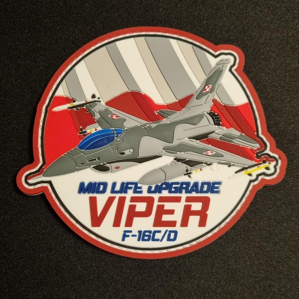 Polish Air Force MLU Viper F-16 Patch, Ophalen of Verzenden, Luchtmacht, Amerika, Embleem of Badge