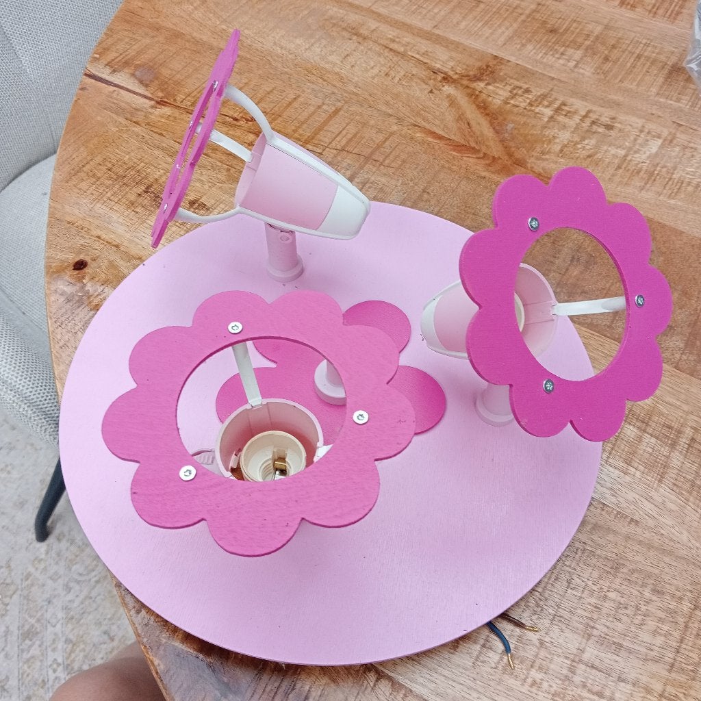 Plafondlamp meisjeskamer, Ophalen, Roze, Modern, Verstelbaar
