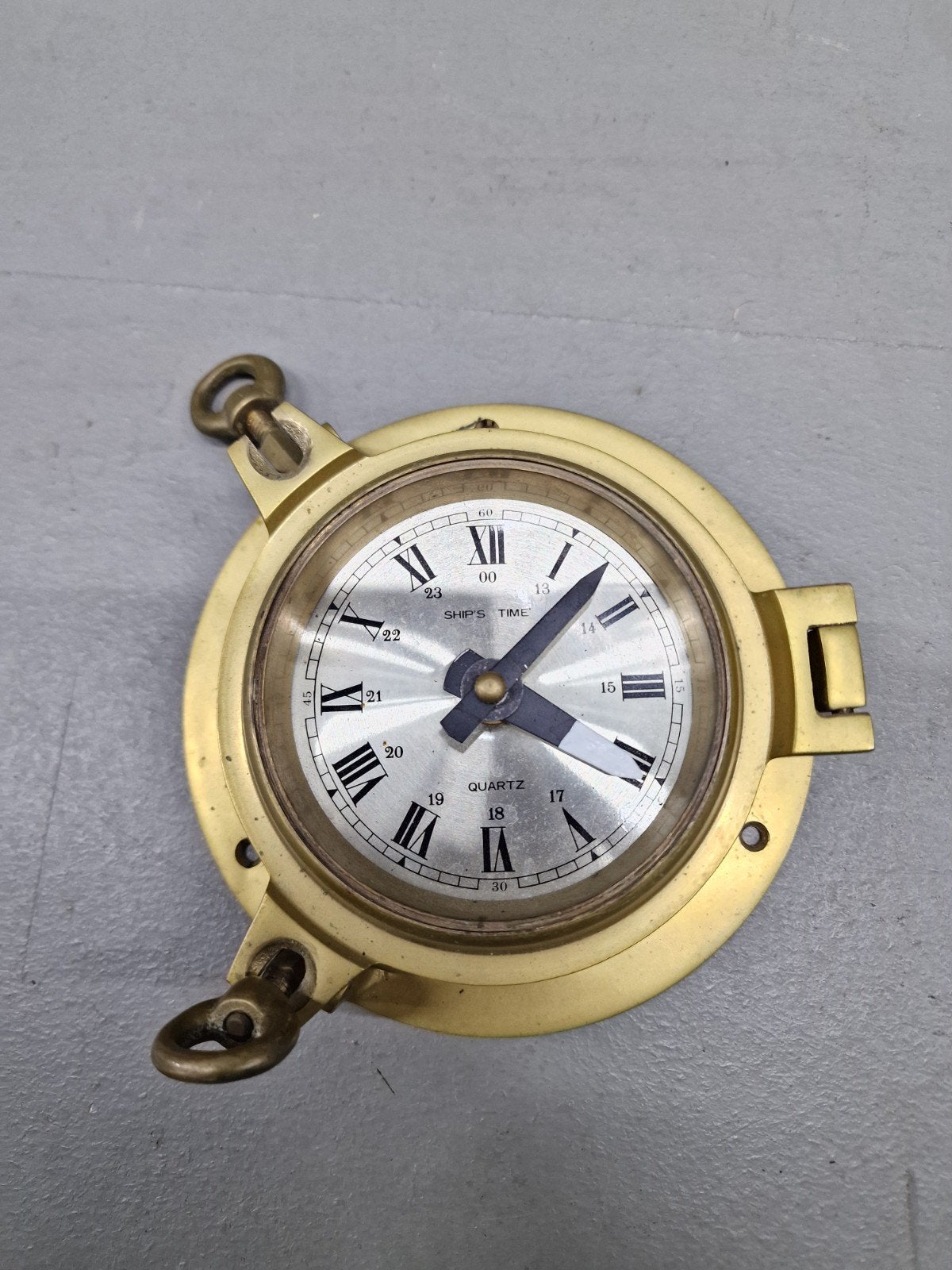 SKEPPSUR, Ship's time, Quartz scheeps ships klok messing, Ophalen of Verzenden, Staal, Overige merken, 1960 of later