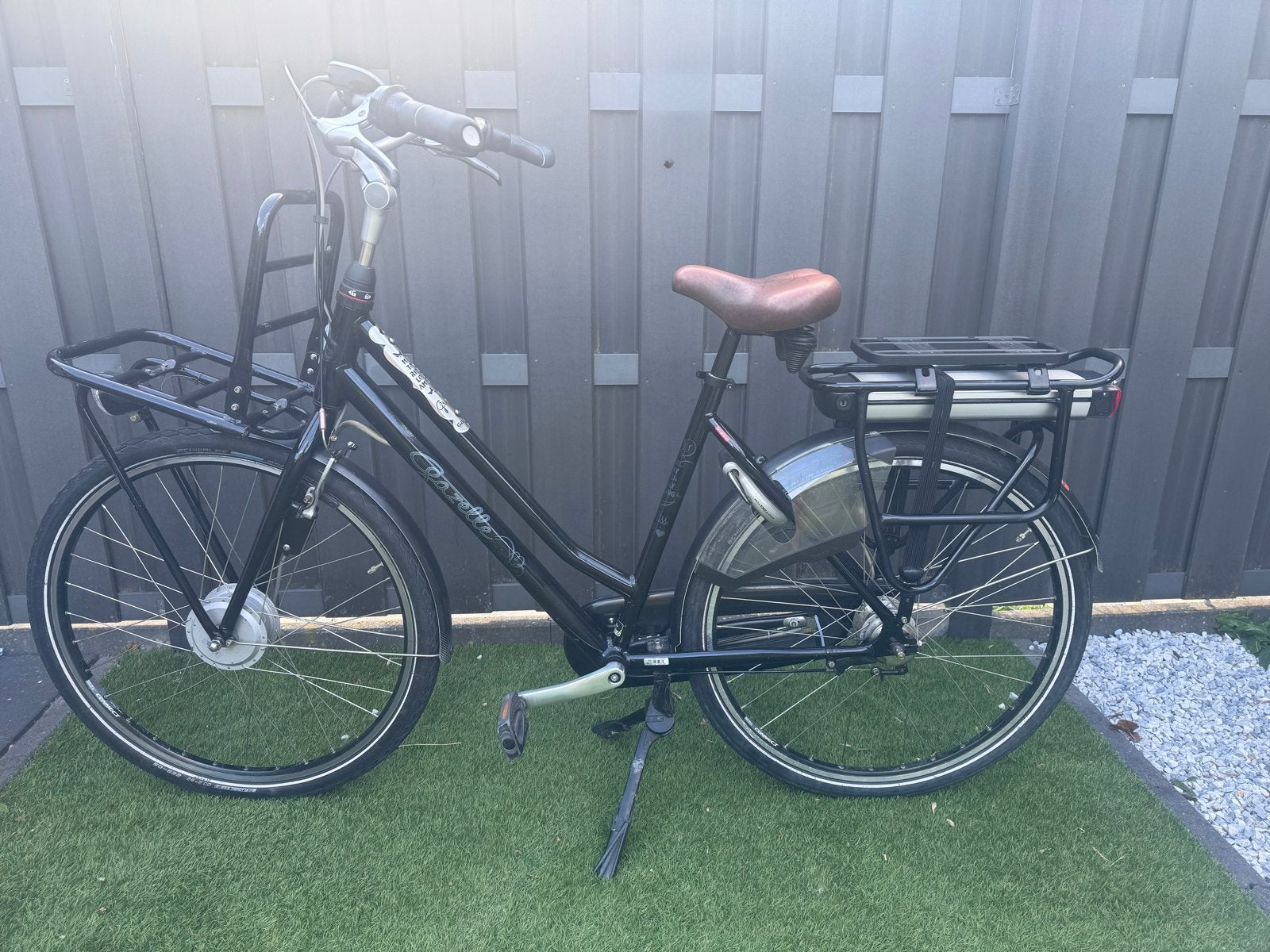 Gazelle Miss Grace elektrische moederfiets met mand, Fietsen en Brommers, Elektrische fietsen, Ophalen, Gebruikt, 30 tot 50 km per accu