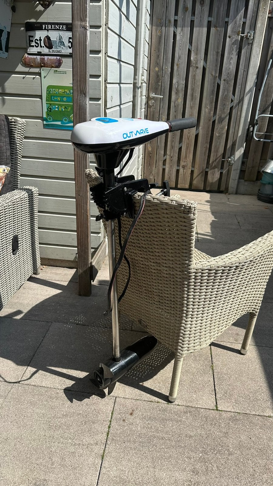 Buiten boord Fluistermotor 34 LBS, Ophalen, Gebruikt, Motor en Techniek, Zeilboot of Motorboot