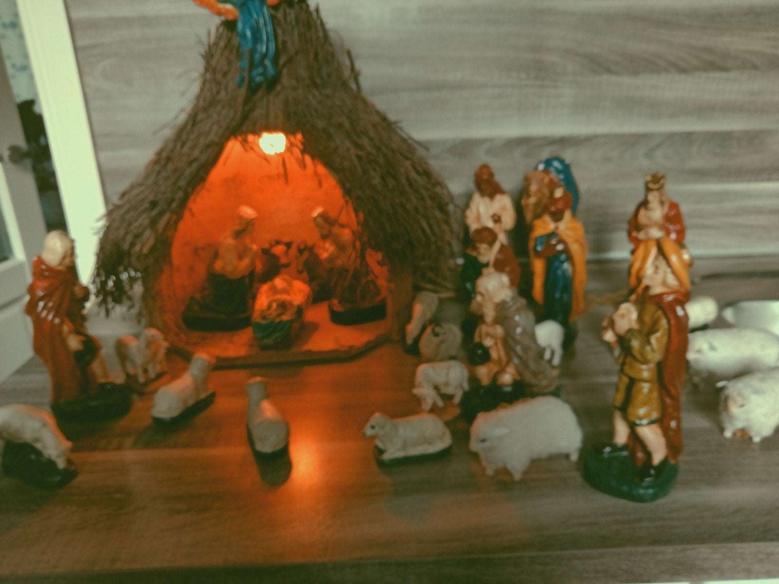kerststal met gipsen beelden 1955 compleet, Diversen, Ophalen