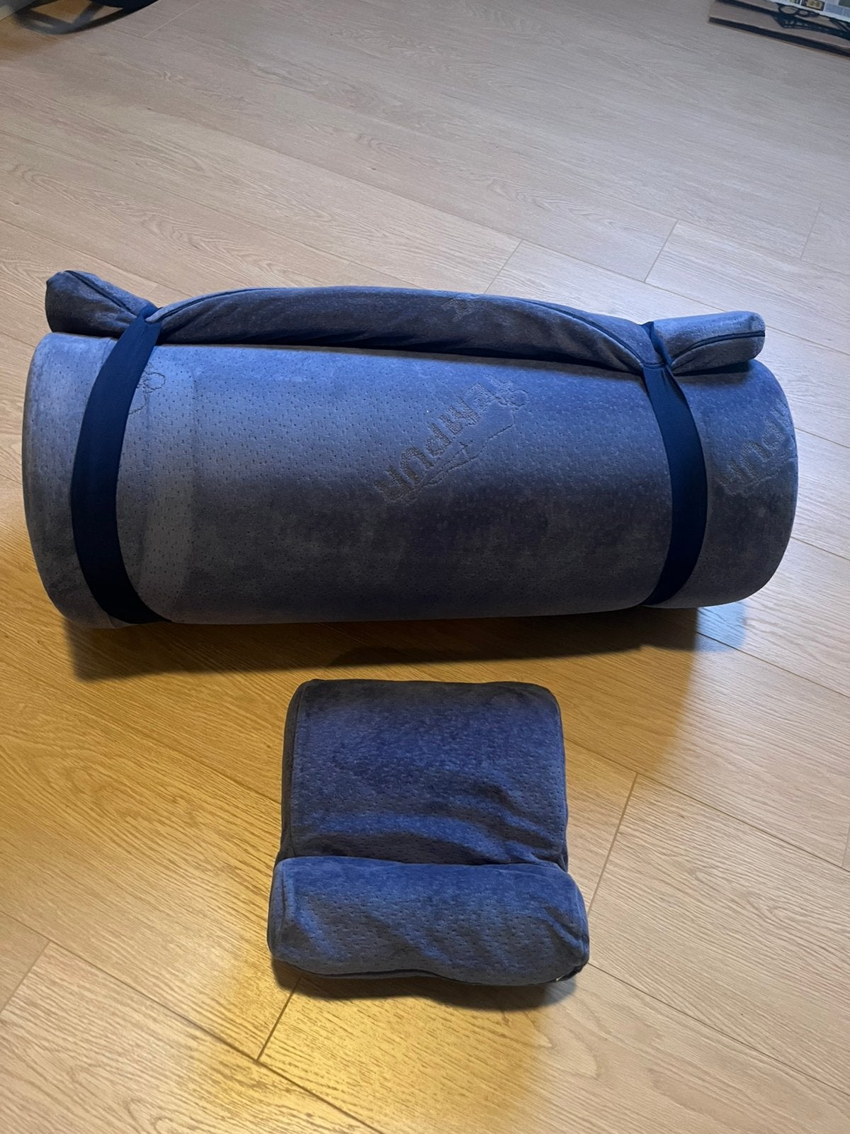 Tempur Reisset/ Reismatras, incl opberg-/ draagtas en kussen, Ophalen, Zo goed als nieuw, Matras, 200 cm