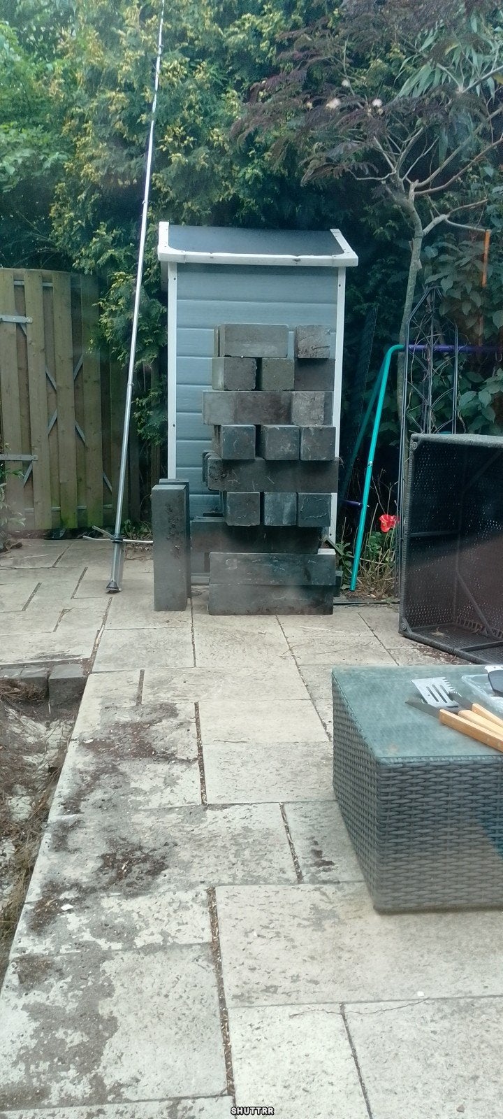 Betonnen blokband 15x15x50 20 stuks, Tuin en Terras, Tuinhuizen, Ophalen, Gebruikt, Overige materialen