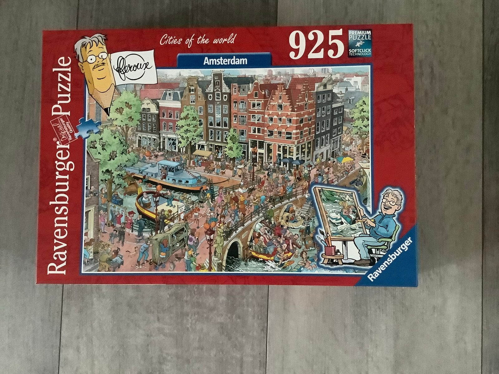 Ravensburger Legpuzzel Cities of the World Amsterdam 925 stu, Ophalen of Verzenden, 500 t/m 1500 stukjes, Gebruikt, Legpuzzel