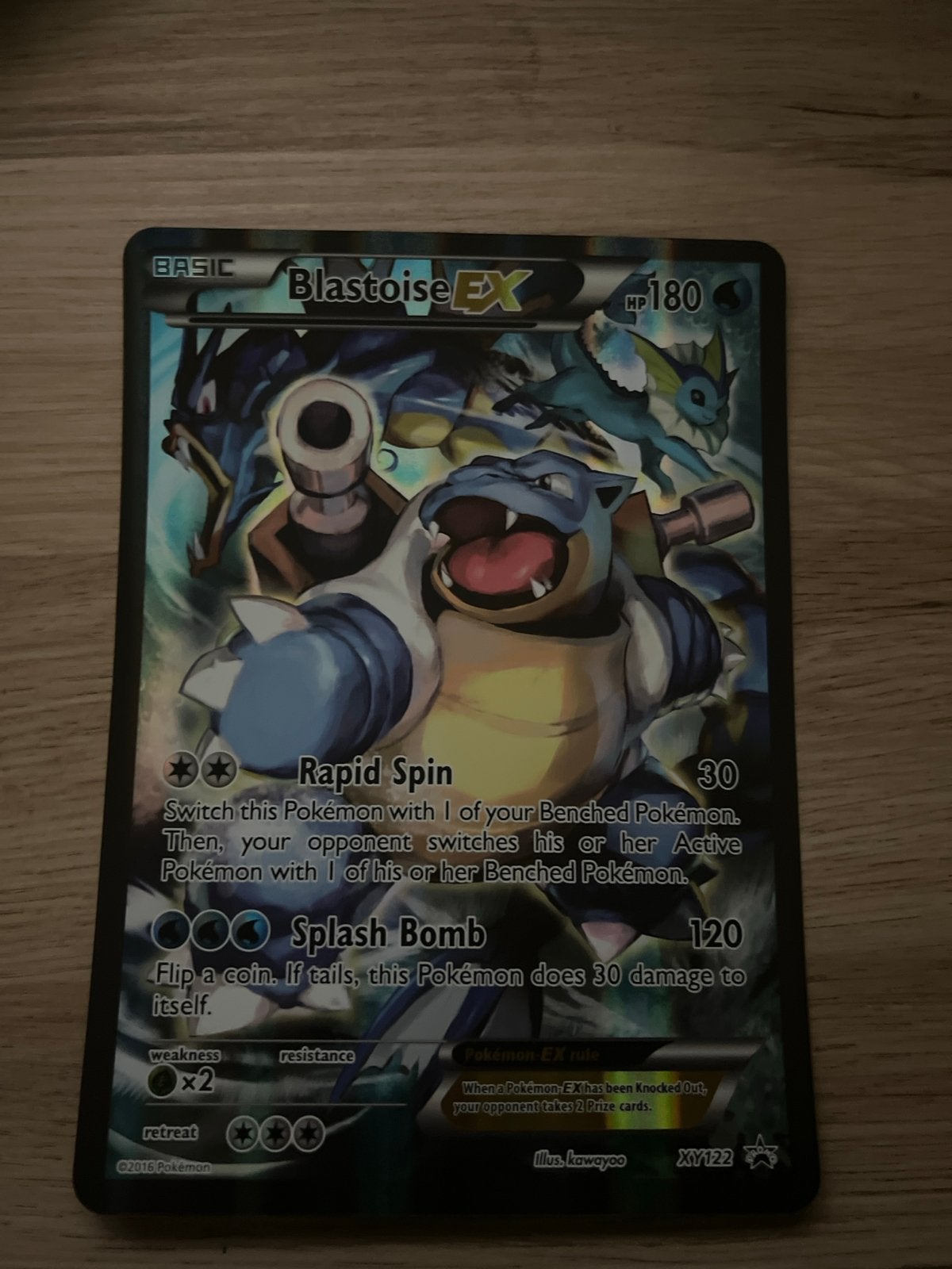Blastoise EX Pokémon Kaart - XY122 Promo, Verzenden, Zo goed als nieuw, Losse kaart, Foil