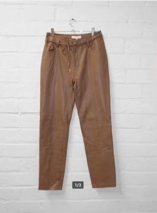DANTE6 - Mooie leren broek maat 3/38 - Nieuw €369 - Dante 6, Kleding | Dames, Broeken en Pantalons, Bruin, Verzenden, Nieuw, X