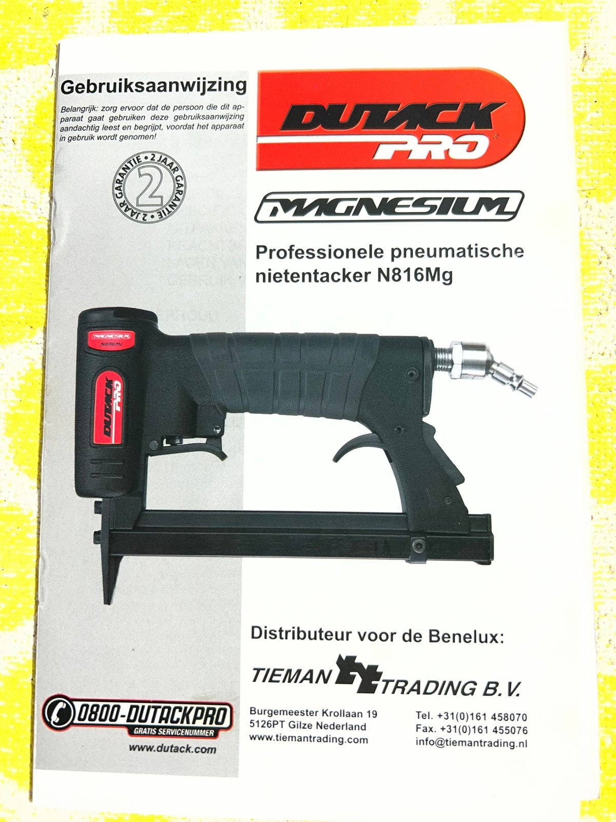 Dutack pro N816Mg professionele pneumatische nietentacker, Ophalen of Verzenden, Zo goed als nieuw