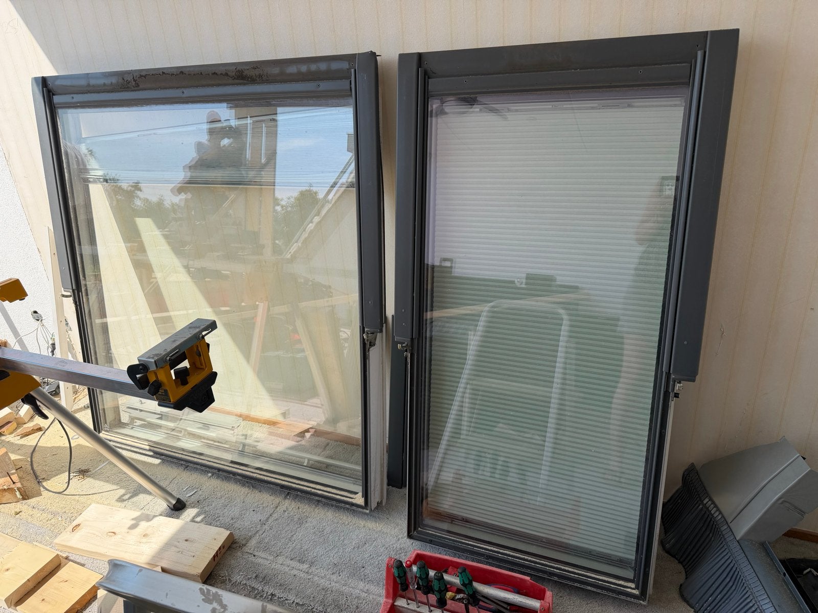 3 gebruikte Velux kunststof dakramen incl. buitenafwerking, Ophalen, Gebruikt, 80 tot 120 cm, 120 tot 160 cm