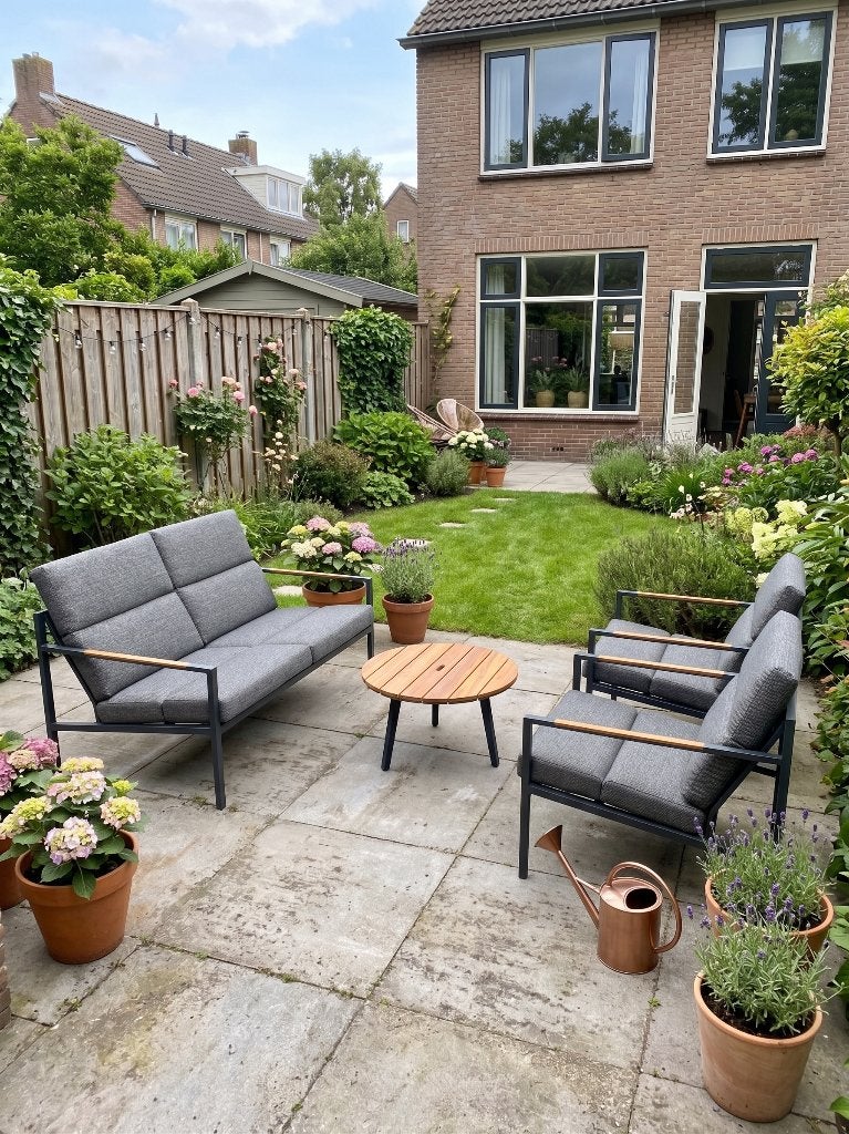 4 Seasons Outdoor Loungeset | Teak & Aluminium | Outlet, Ophalen, 4 zitplaatsen, Aluminium, Loungeset