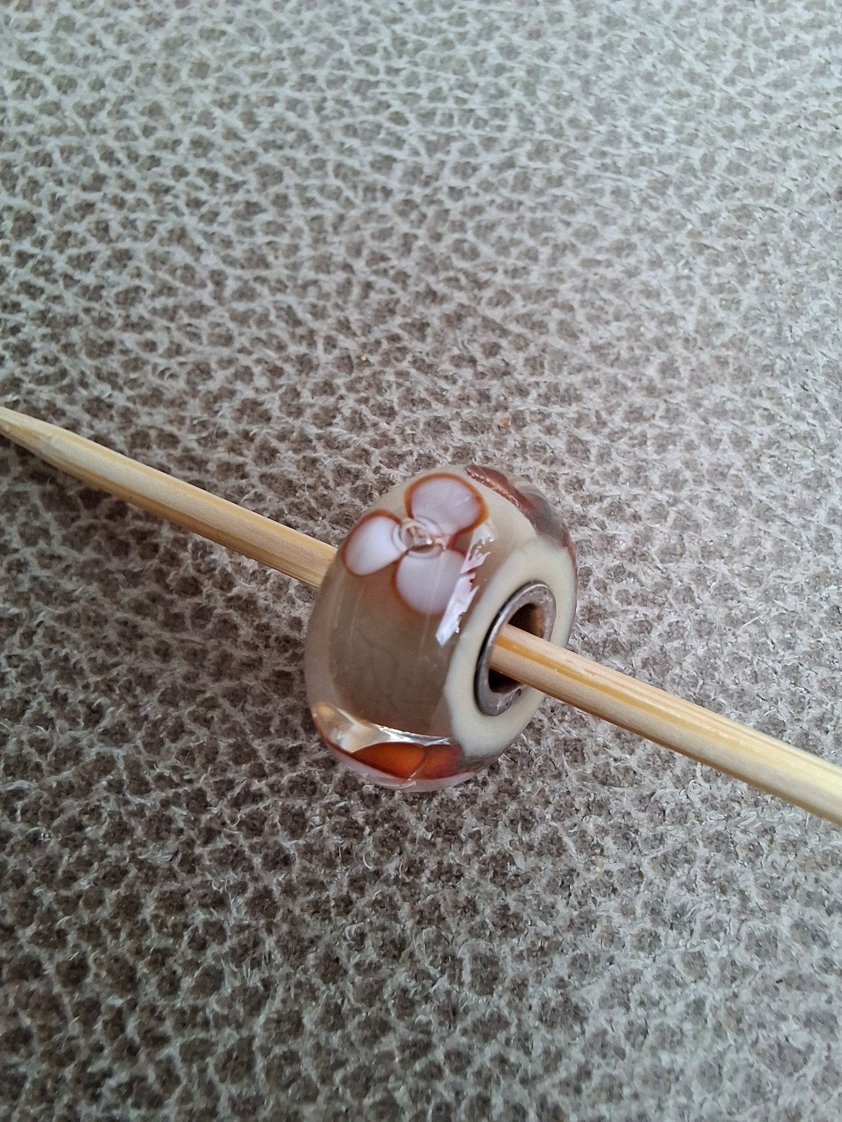 Trollbeads cappuccino bloem, Glas of Kristal, Ophalen of Verzenden, Zo goed als nieuw, Trollbeads