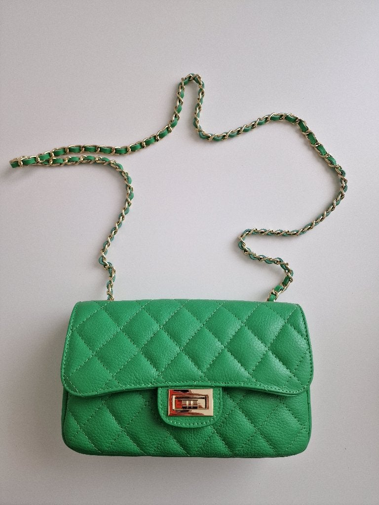 Leren tas, Ophalen of Verzenden, Nieuw, Groen, Handtas