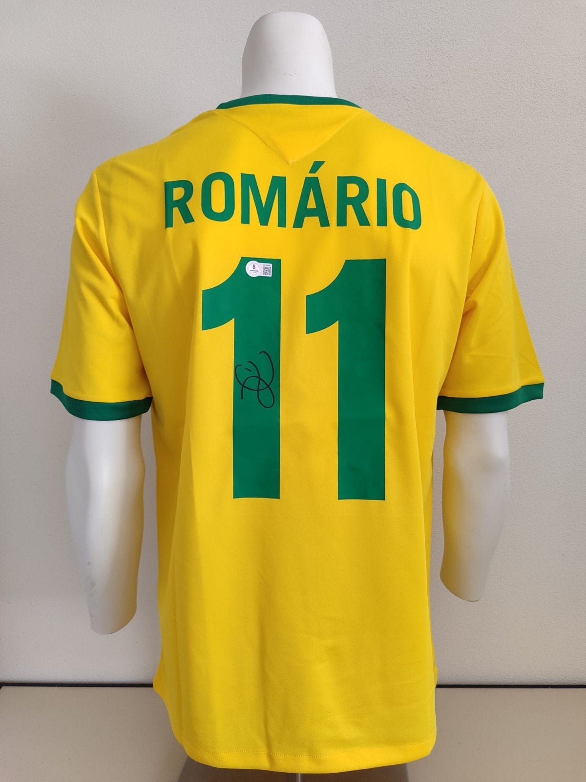 Brazilië shirt met handtekening van Romario met Beckett COA, Ophalen of Verzenden, Nieuw, Buitenlandse clubs, Shirt