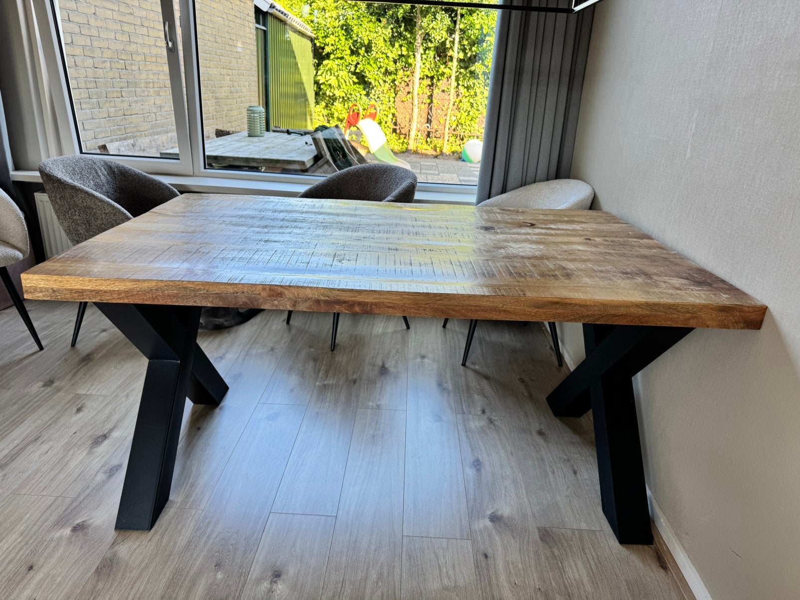 Eettafel (ijtsma) 160 x 100, Huis en Inrichting, Gebruikt, 150 tot 200 cm, Eikenhout, Ophalen of Verzenden