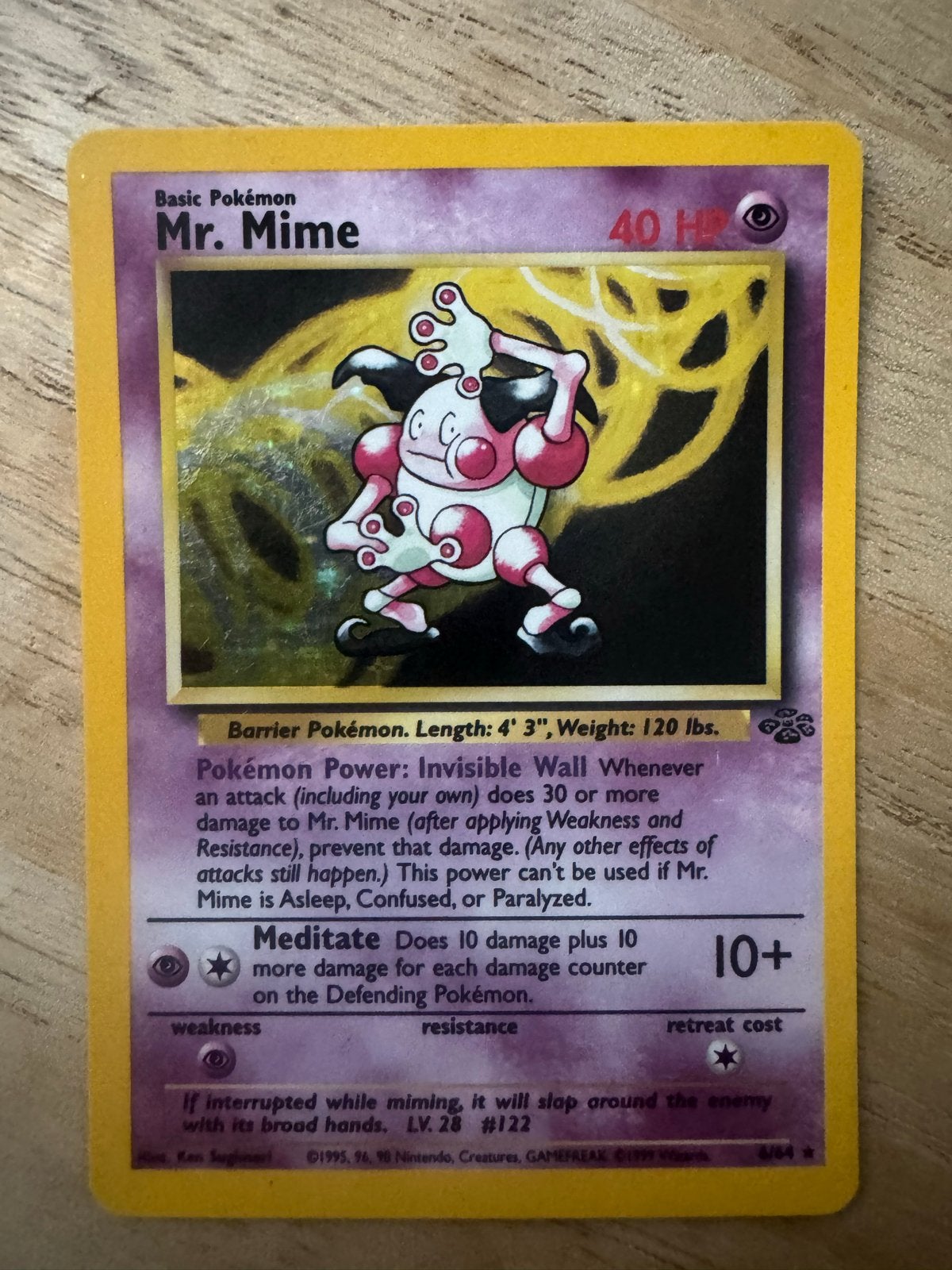 Pokémon Kaart Mr. Mime (Jungle ), Hobby en Vrije tijd, Verzamelkaartspellen | Pokémon, Ophalen of Verzenden, Losse kaart