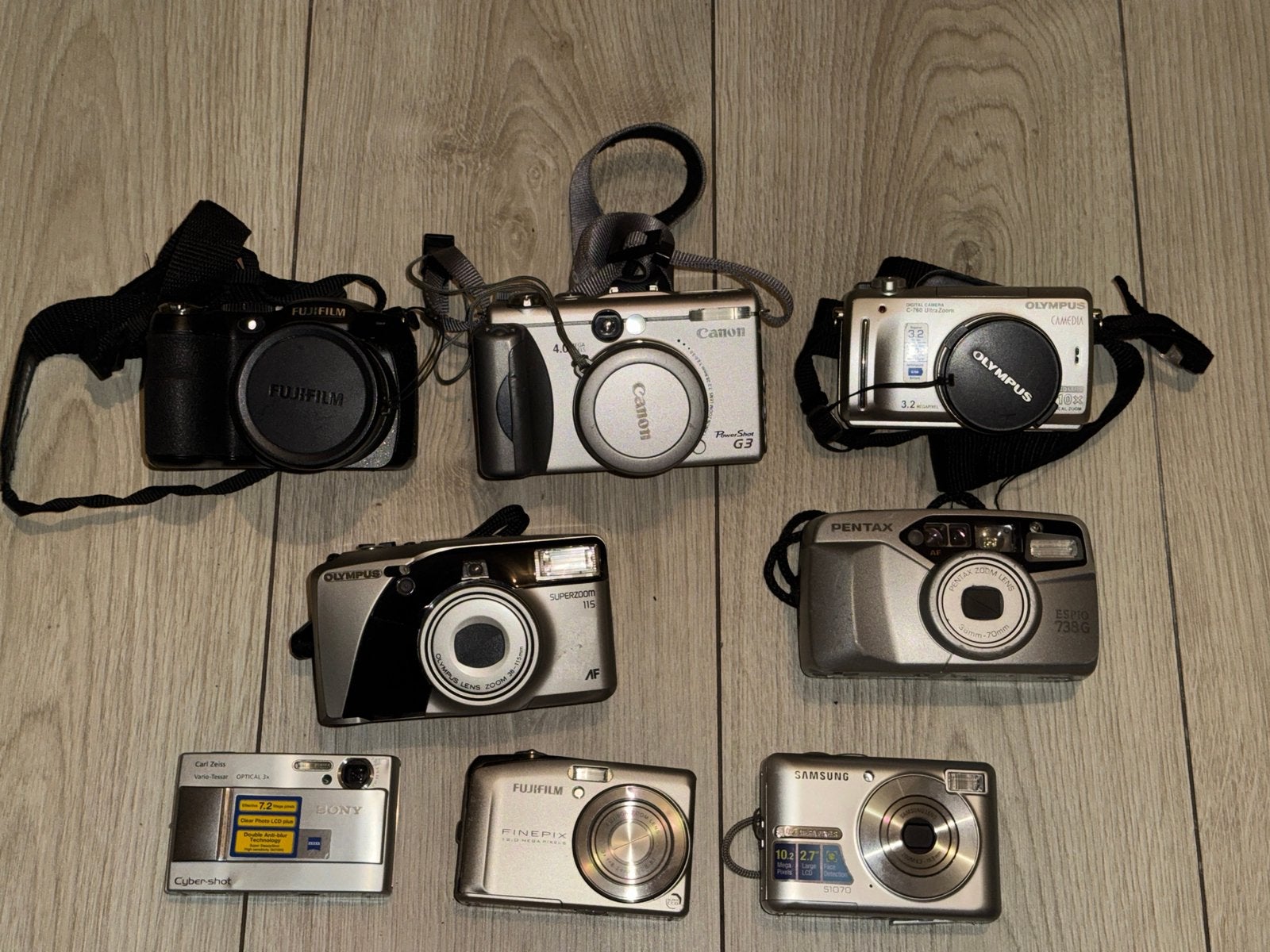 Vintage / Retro Camera Lot – 8 Camera’s – Ongetest, Ophalen of Verzenden, Gebruikt, Canon