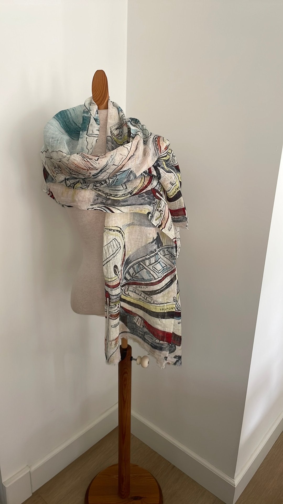 Linnen sjaal van Purdey, Verzenden, Gedragen, Maat 46/48 (XL) of groter, Sjaal