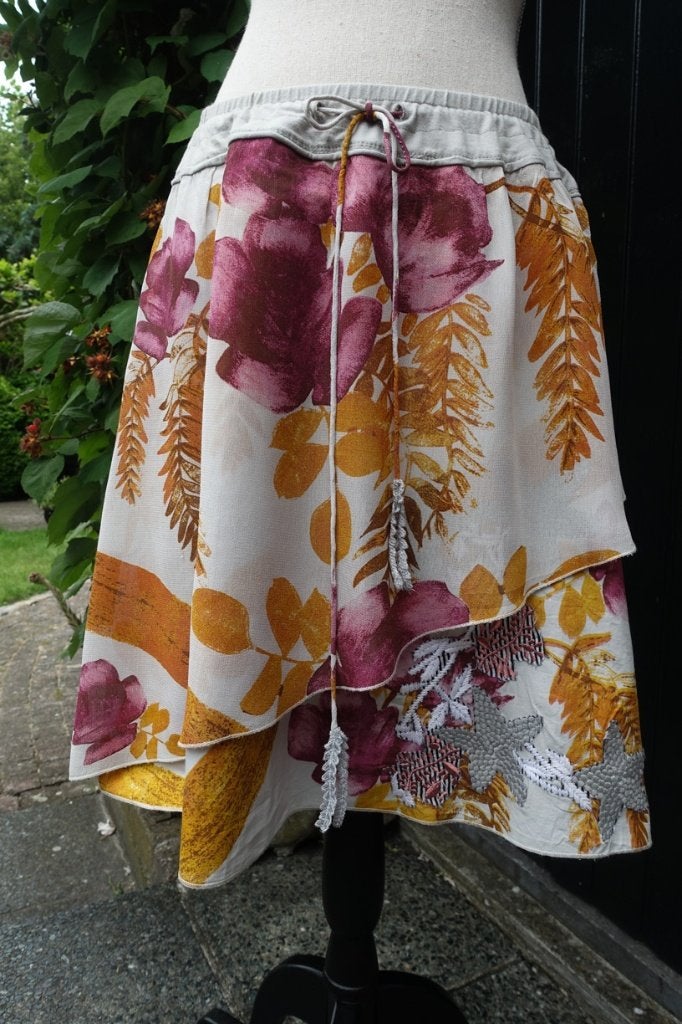 sportieve grijs, oranje, aubergine Didi rok mt S, Kleding | Dames, Ophalen of Verzenden, Zo goed als nieuw, Maat 36 (S), Onder de knie