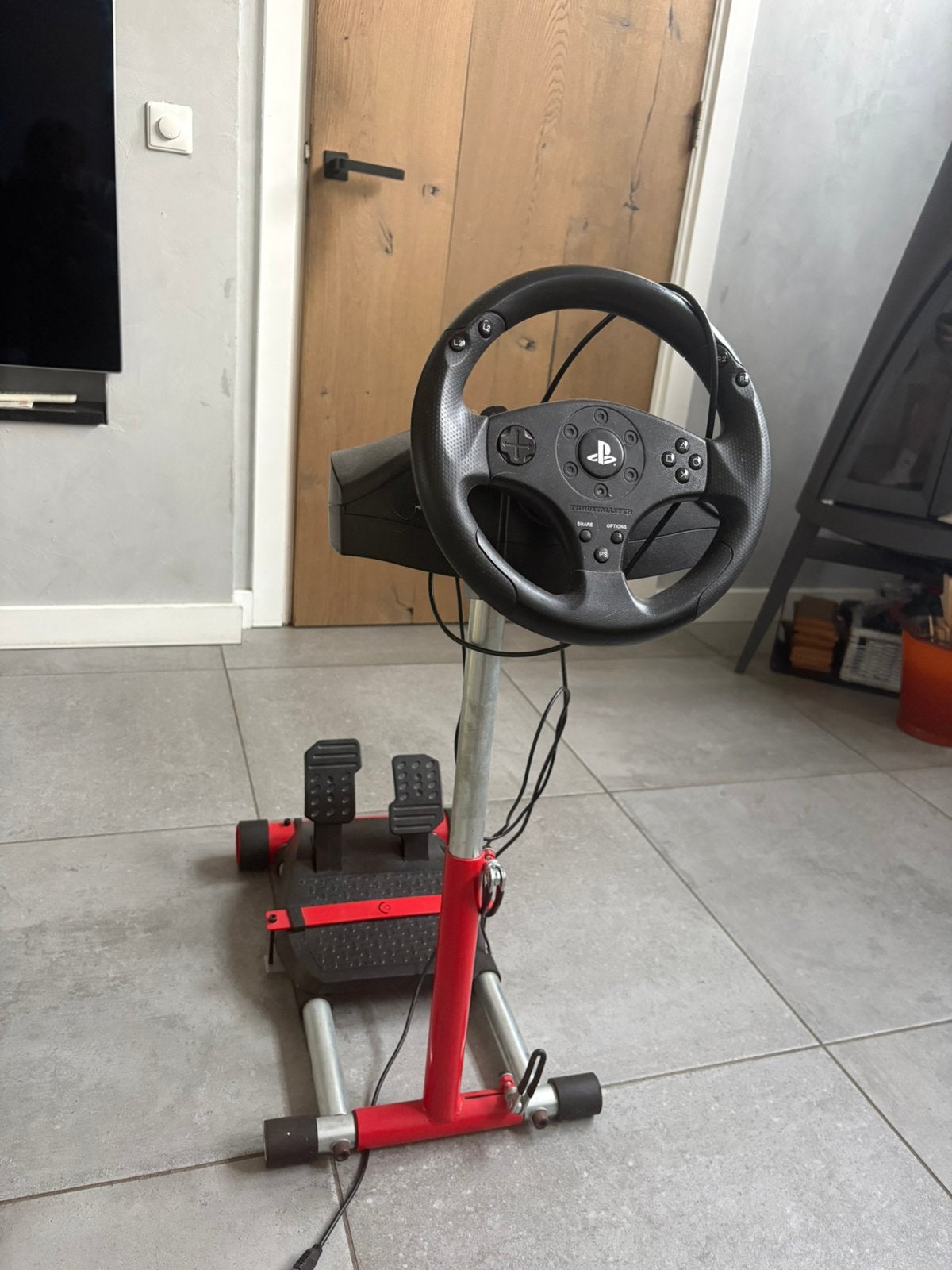 Thrustmaster PS4 stuur, pedalen en standaard, Ophalen, Gebruikt, Stuur of Pedalen, PlayStation 4