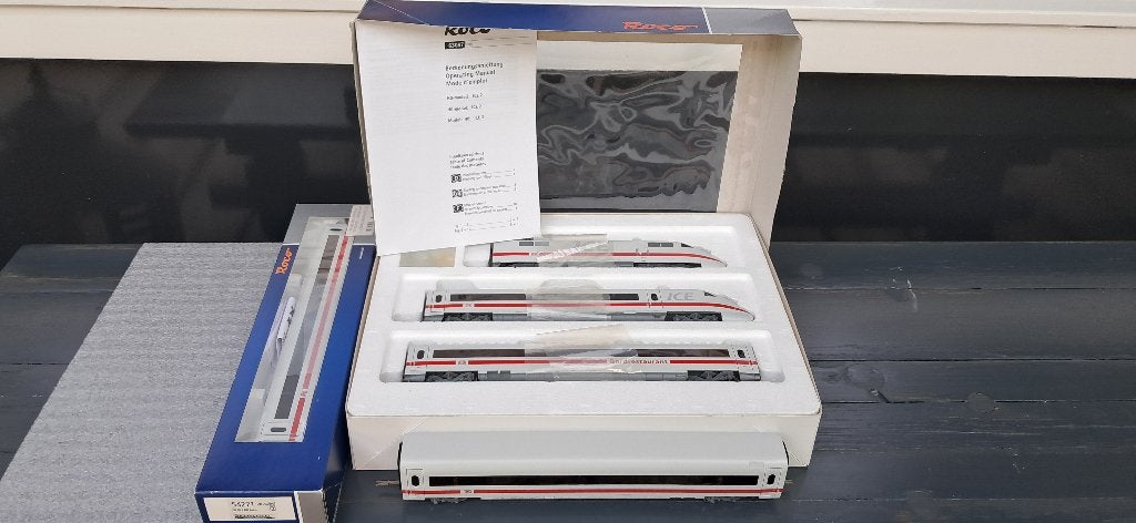 Roco 63087 ICE 2 sneltrein set, DC + extra 2 rijtuigen 54271, Treinset, Gelijkstroom, Ophalen of Verzenden, Zo goed als nieuw