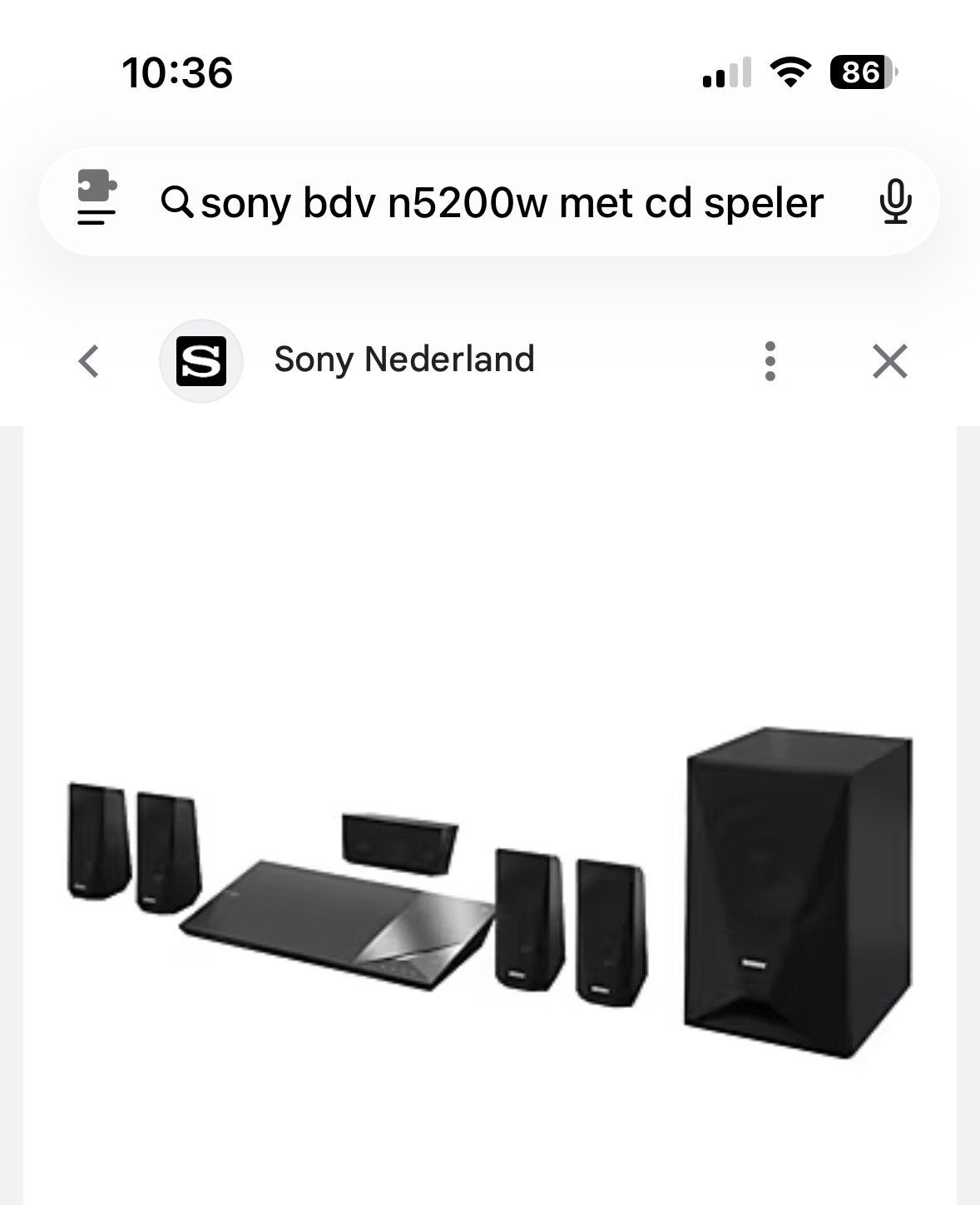 Sony BDV-N5200W Blu-ray Home Cinema Systeem, Ophalen, Blu-ray-speler, 70 watt of meer, Zo goed als nieuw